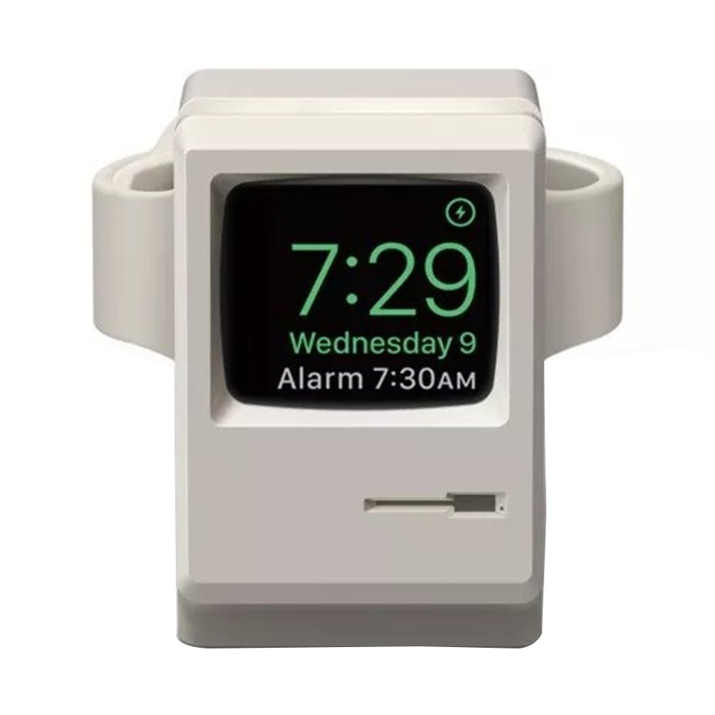 For apple watch retro charging stand Apple Watch silicone charging night mode bracket: Default Title