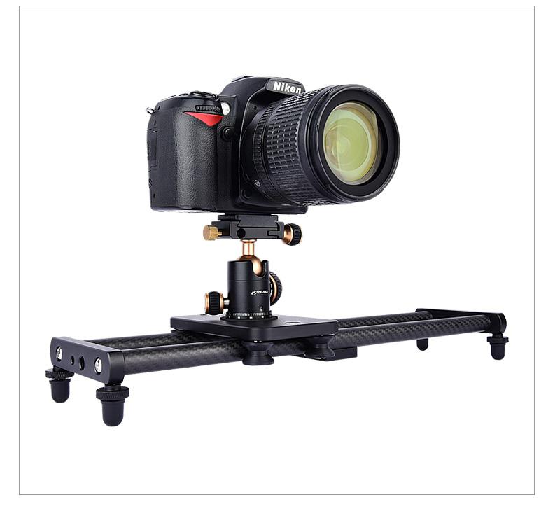 40CM Portable Camera Recorder Silent Carbon Fiber Slide Track Slider Dolly with 4 Roller Bearing Video Movie Photography r60