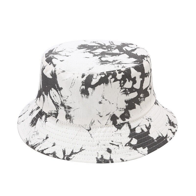 Ms Man Hoed Emmer Cap Panama Zomer Harajuku Emmer Hoed Dye Visser Hoed Katoen Omkeerbare Bob Emmer Cap zonnehoed: WHITE
