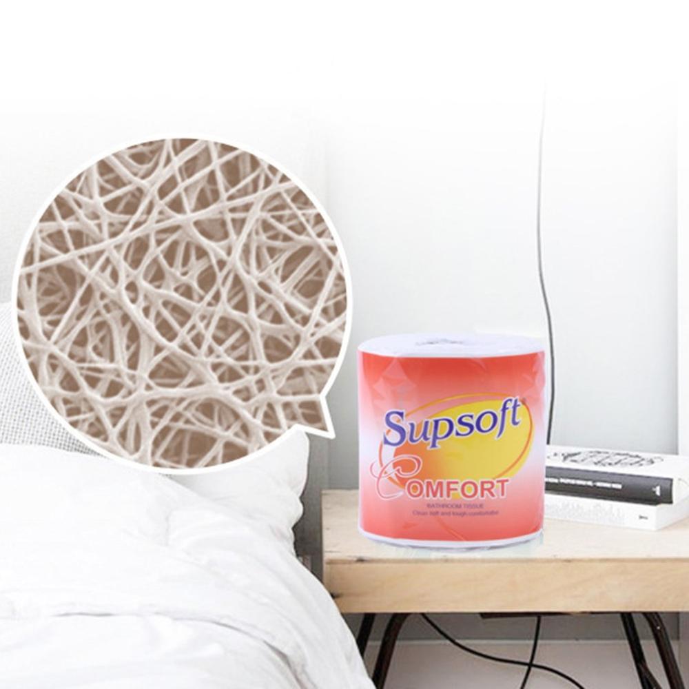 Rollo de papel para el hogar, pulpa de madera de papel higiénico, práctico rollo de papel Flexible de absorción de agua para cocina y baño
