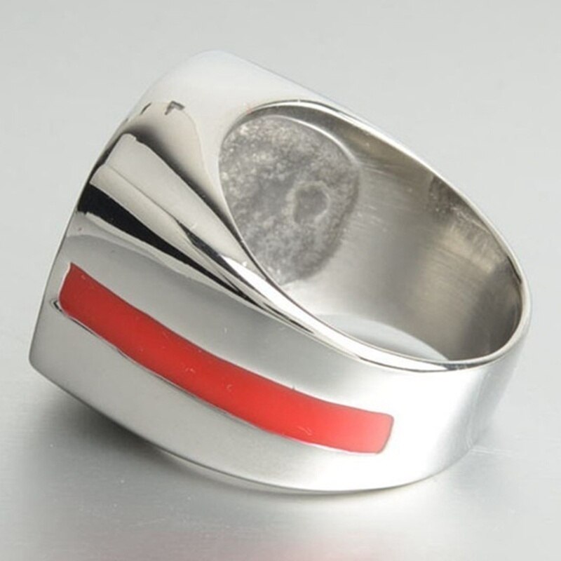 Bague de pompier américain pour hommes, anneau en métal plaqué argent, accessoires bijoux de fête, nouvelle tendance