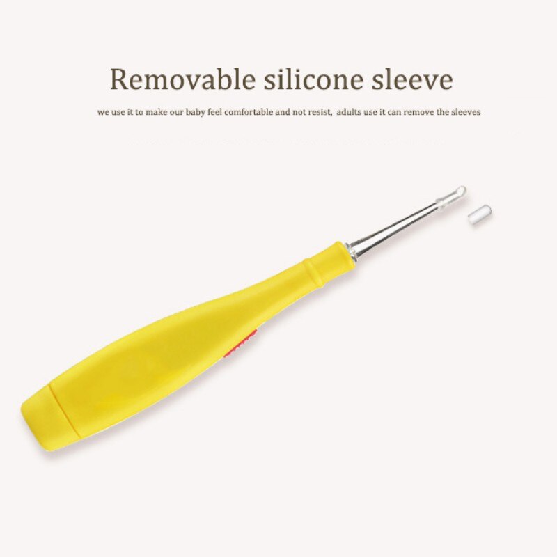 Børn baby pleje kits sikkerhed led flash belysning ørepick ske ørevoks curette remover værktøj sæt tilbehør