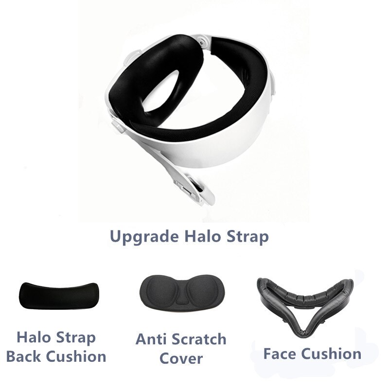 Head Strap Upgrade Verstelbare Voor Oculus Quest 2 Vr Halo Band Verhogen Ondersteunende Forcesupport Voor Oculus Quest2 Accessoires: Package E