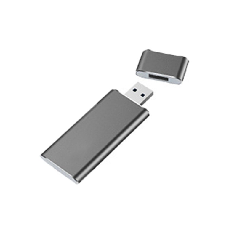 Usb 3.0 Naar M.2 Ssd Behuizing USB3.0 Om Ngff B Sleutel Harde Schijf Adapter (B + M) sleutel M2 Sata Ssd Externe Mobiele Doos Voor 2230 2242 M2: Silver Gray