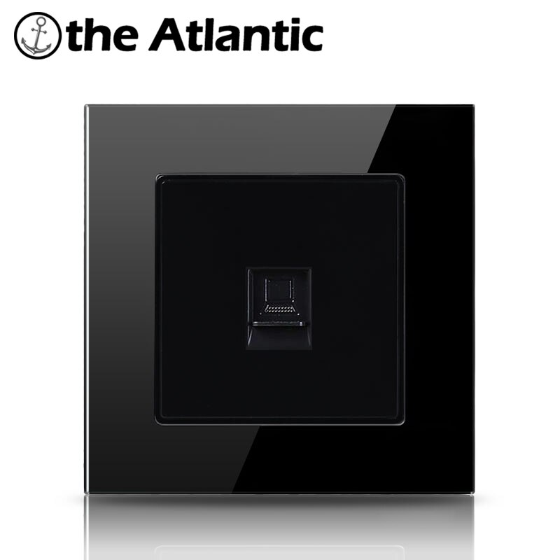 Atlectric  rj45 & tv-portar dubbla  rj45 datauttag tv-port vägguttag dator tv-kontakt paneluttag härdat glas