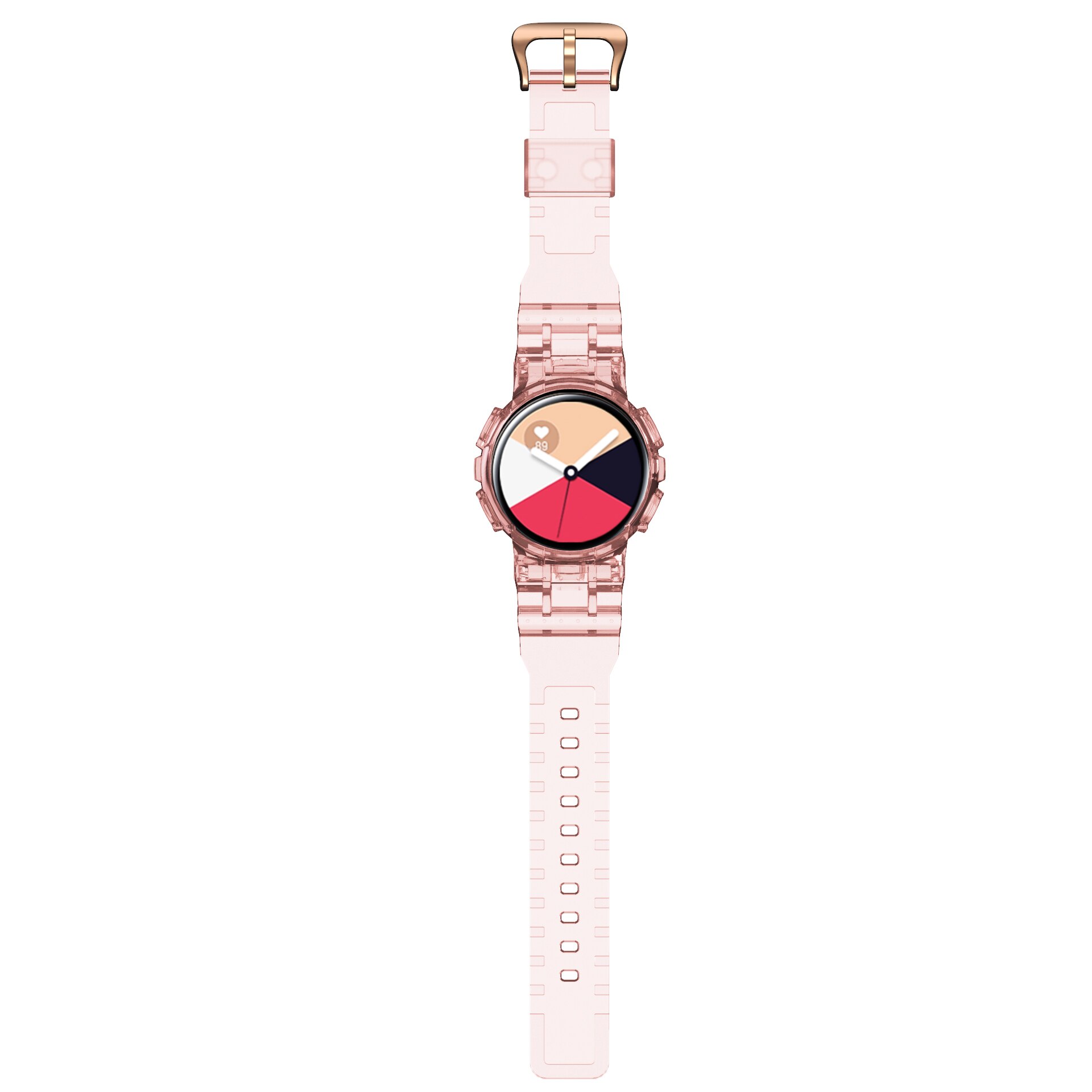 Tpu Horlogeband Voor Samsung Galaxy Actieve 2 40Mm Sport Strap Transparante Band + Case Voor Correa Galaxy Horloge actieve 2 Band: Pink