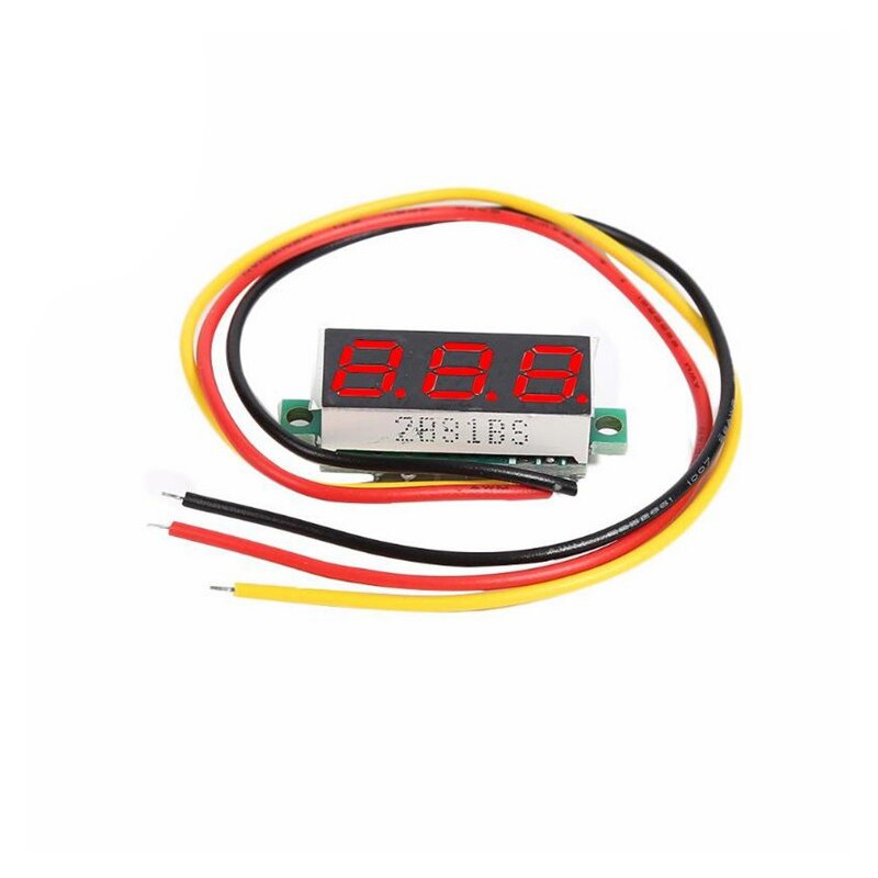 10PCS Mini DC0-100V 0.28Inch 3-Digital Voltmeter LED Voltage Panel