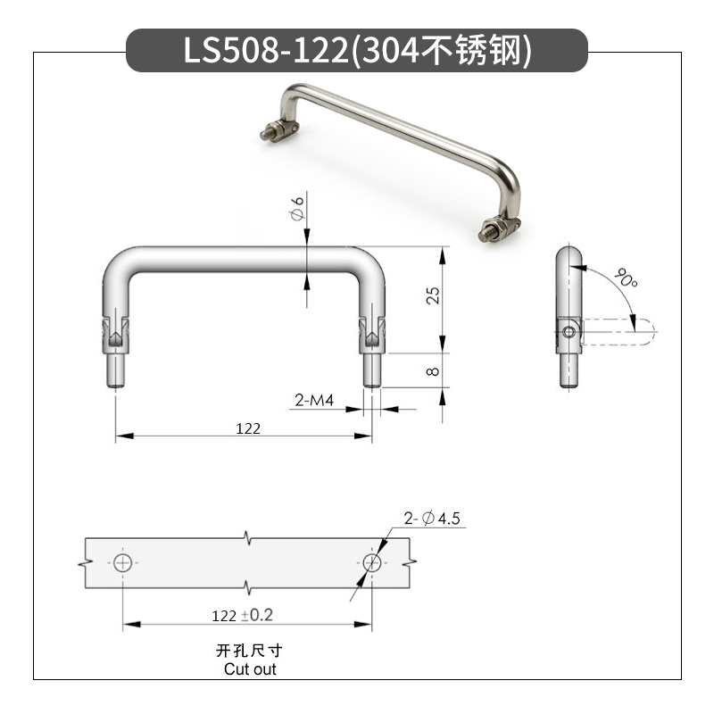 Stainless Steel Folding Handle Can Be Rotatable Mobile Handle Tool Box Cabinet Handle Cabinet Door Handle LS508: Orange