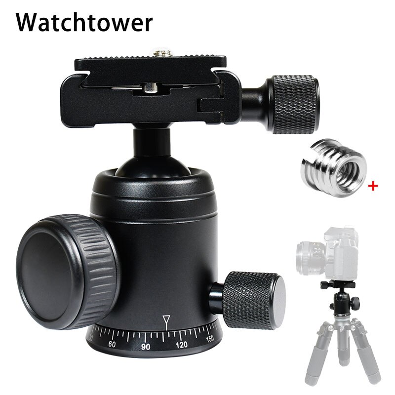 30mm Ball Diameter Tripod Head Ballhead Rotate 360 Degrees Camera Panorama Universal Monopod Mount Adapter For Arca Swiss Dslr