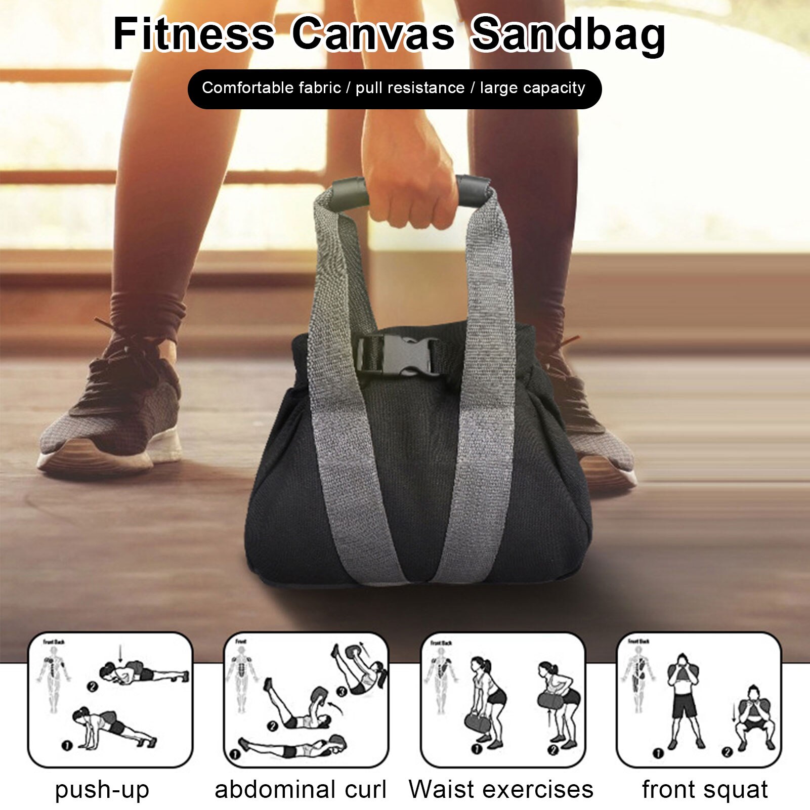 Adjustable Kettlebell Sandbag Heavy Duty Weightlifting Dumbbell Training Sandbag For Home Gym Fitness Workout Body Building