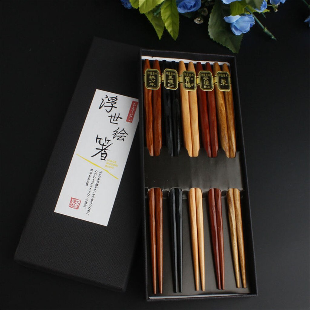 Natuurlijke Hout Chinese Eetstokjes Herbruikbare Servies Dinning Eten Japanse Chopstick Voor Sushi Voedsel Sticks Palillos Chino