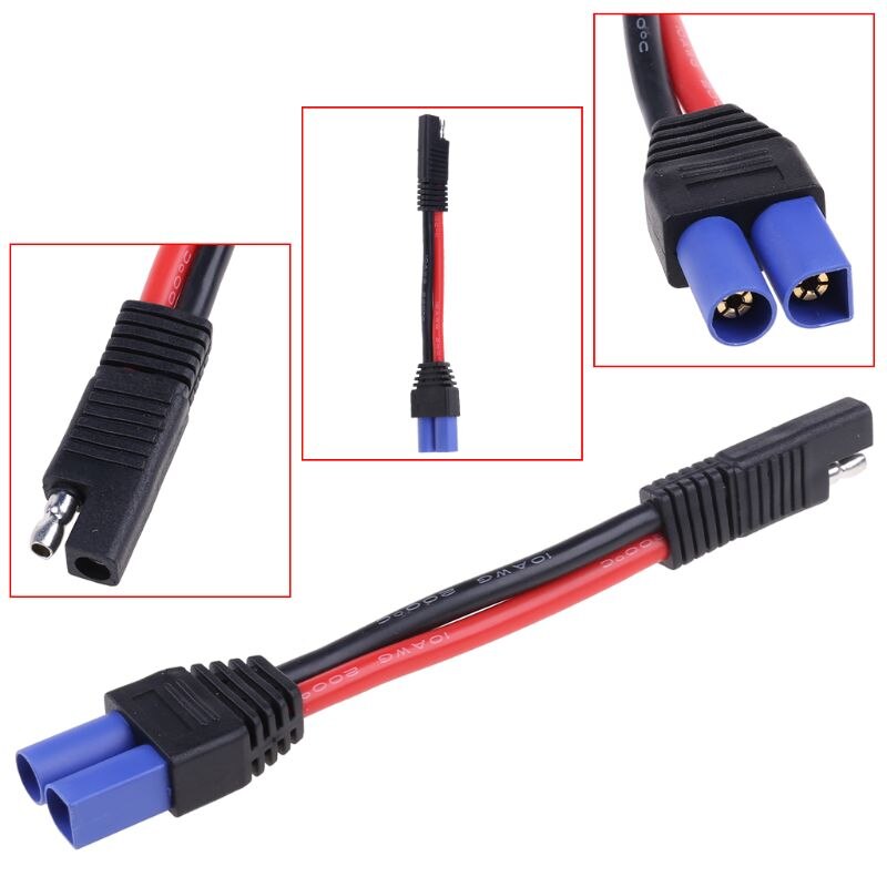 10 AWG SAE To EC5 Male Plug Connector To SAE Power Automotive Adapter Cable Wire