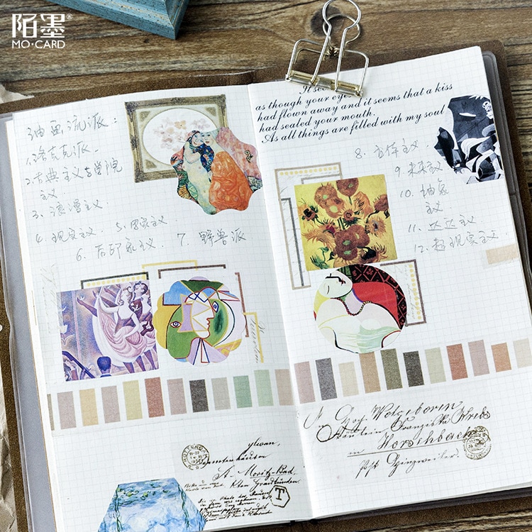 Scrapbooking Label Sticker 45 Pcs/lot Art Museum Mini Paper Sticker Decoration Diy Ablum Diary Memo Pads Kawaii Stationery