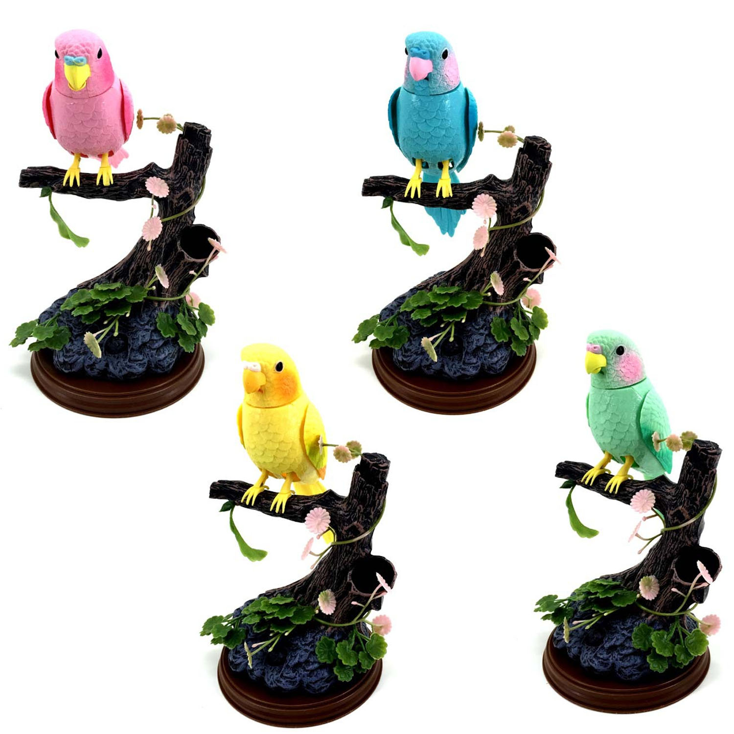 Śliczne głos kontrola dźwięku mówiący ptak elektroniczny zwierzak powtarzając papuga ołówek uchwyt pojemnik biuro w domu dekoracja stołu