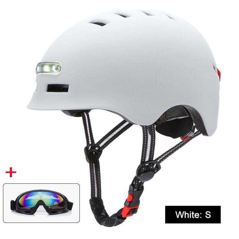 Cycling Smart Tail Light Bike Adult Helmet Electric Bicycle MTB Road Scooter For Sport Urban Lashing Helmet For Men Women: Discount S