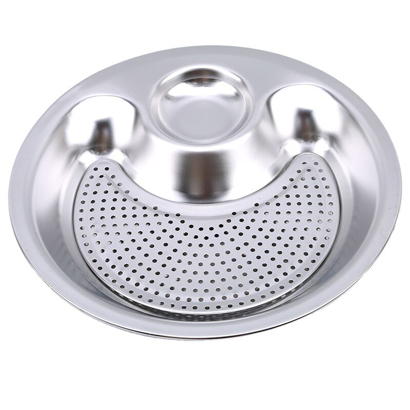 Ronde Dumplings Schotel Plaat Sushi Dienblad Langwerpige Plaat Salade Brood Gerechten Rvs Fruit Keuken Accessoires: diameter 26cm