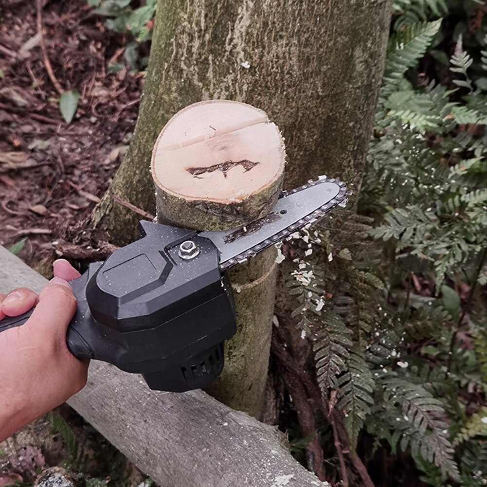 4 Inch Lightweight Smooth Non Slip Cordless Electric Mini Chainsaw For Tree Branch Wood Cutting With Brushless Motor Adjustable