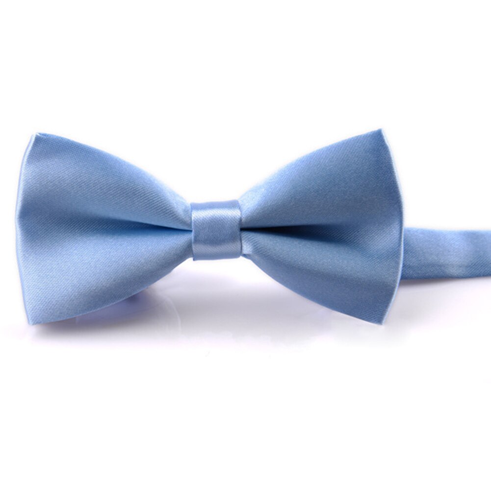 Solid Strikjes Bruidegom Mannen Kids formele Kleurrijke Effen Das gravata Mannelijke Huwelijk Vlinder Wedding strikjes: LIGHT BLUE