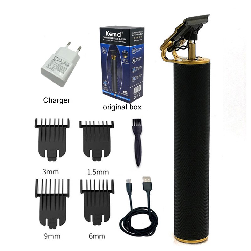 Kemei 1971 Pro Li t-outliner squelette lourd frappeur tondeuse sans fil hommes 0mm tête à baldaquin tondeuse à cheveux finition Machine à couper les cheveux tondeuse kemei 1971: 1971 Adapter box