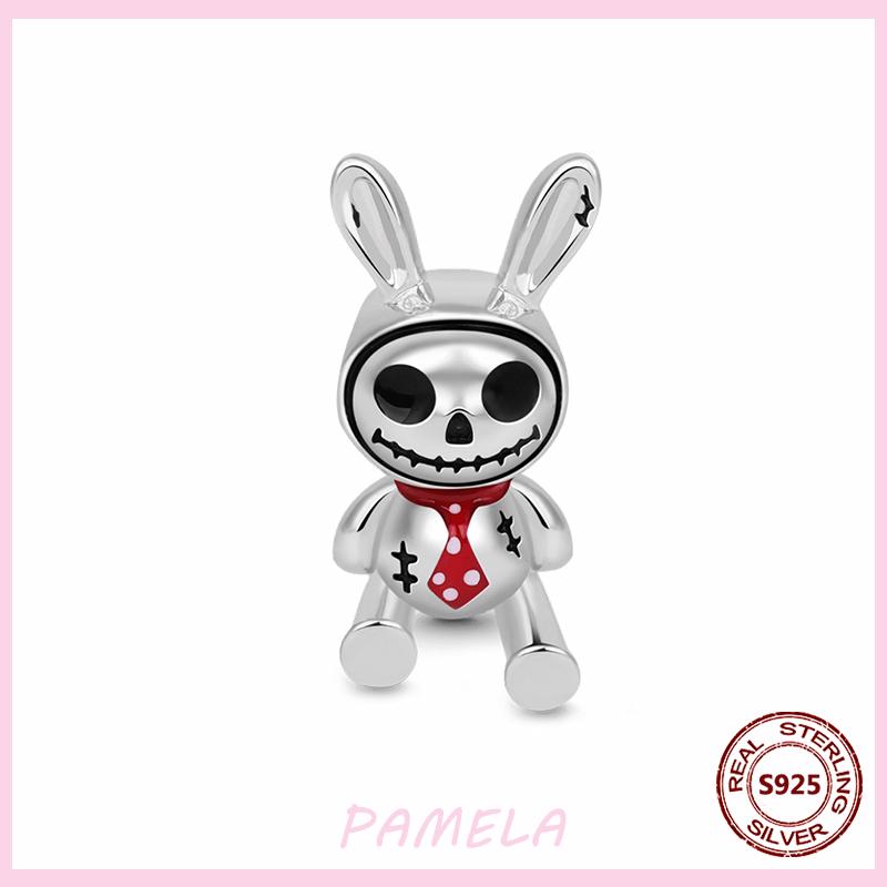 PAMELA-abalorios de plata esterlina 925 para mujer, abalorios de flamenco rosa, perro, búho, Animal, bricolaje para pulsera colgante Original, joyería de: YBT609