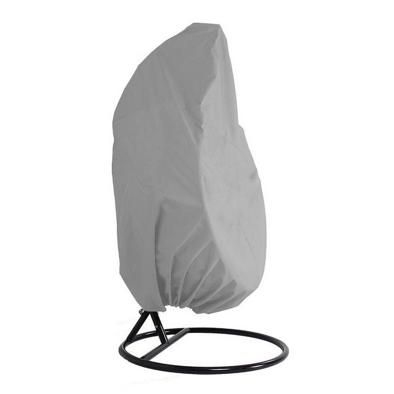 Outdoor Swing Eggshell Chair Dust Cover Garden Weave Hanging Egg Chair Seat Cover Anti-UV Waterproof Home Hanging Organizer: grey