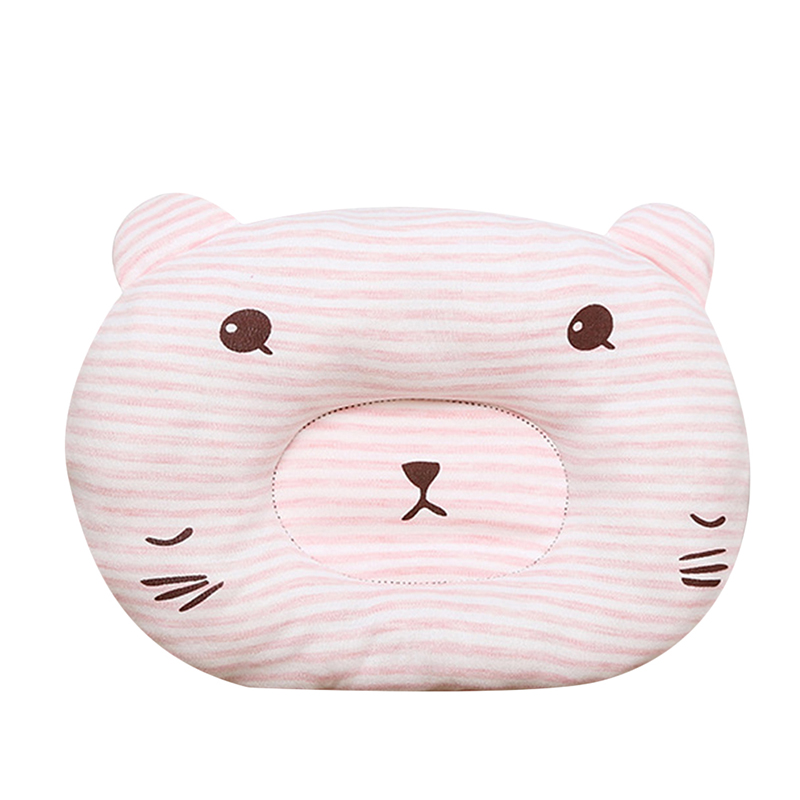 Baby Pillow Cushion Prevent Flat Head Baby Pillow Concave Soft Cartoon Toddler Pillows Newborn Sleep Support Pillows: light pink