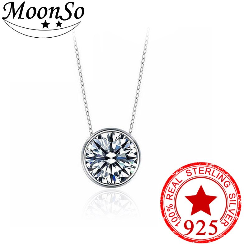 christmas 925 Sterling Silver Round Necklaces & Pendants with Chain for Women jewelry x3307S