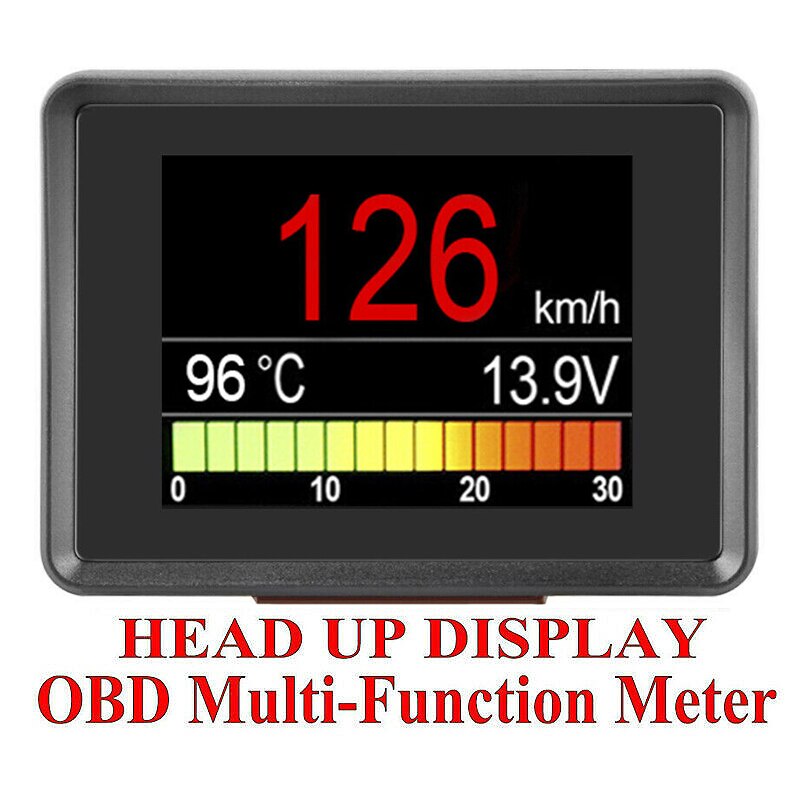 medidor Digital A203, indicador de temperatura de agua OBD2 con alarma, indicador de velocidad de aceite, pantalla HUD