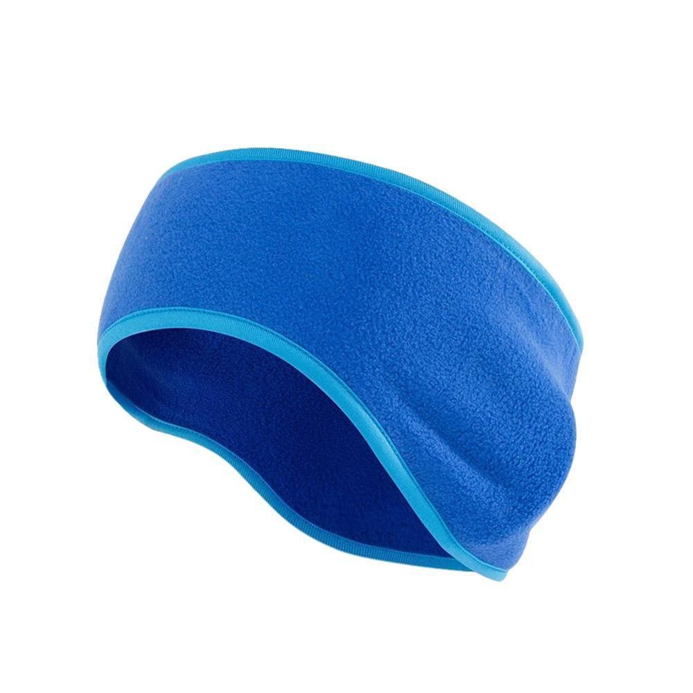 Orejeras cálidas Unisex, mujeres y hombres, calentador de orejas de lana, banda para la cabeza de esquí, orejeras, diadema, banda para el pelo, calentadores de orejas: Azul