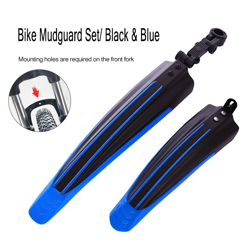 Polkupyörän lokasuoja polkupyörän lokasuojat mtb maastopyörän lokasuojat eteen/taakse lokasuojan siivet renkaan pyörän lokasuojat polkupyörän lisävarusteet osat: Sininen lokasuoja