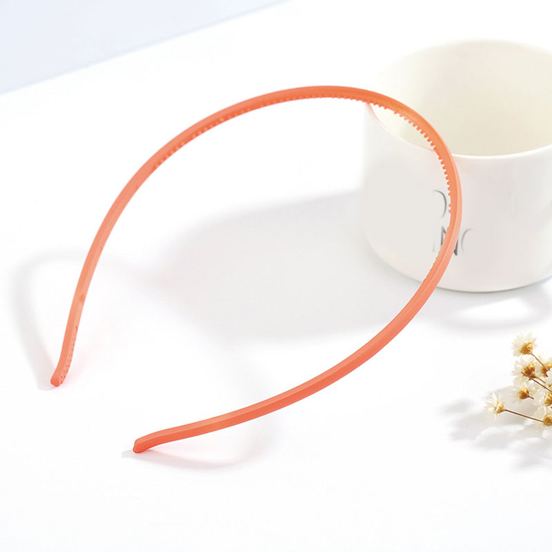Diademas finas de plástico para niña y mujer, bandanas de resina, accesorios para el cabello esmerilados, accesorios para el cabello, diademas antideslizantes: Naranja