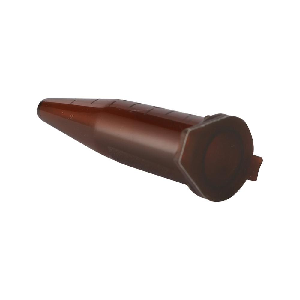 Brown Plastic Centrifugal Test Tube 1.5ml Snap Cap Cone Bottom Centrifugal Vial Laboratory Analysis Sample Test Tube 50Pcs