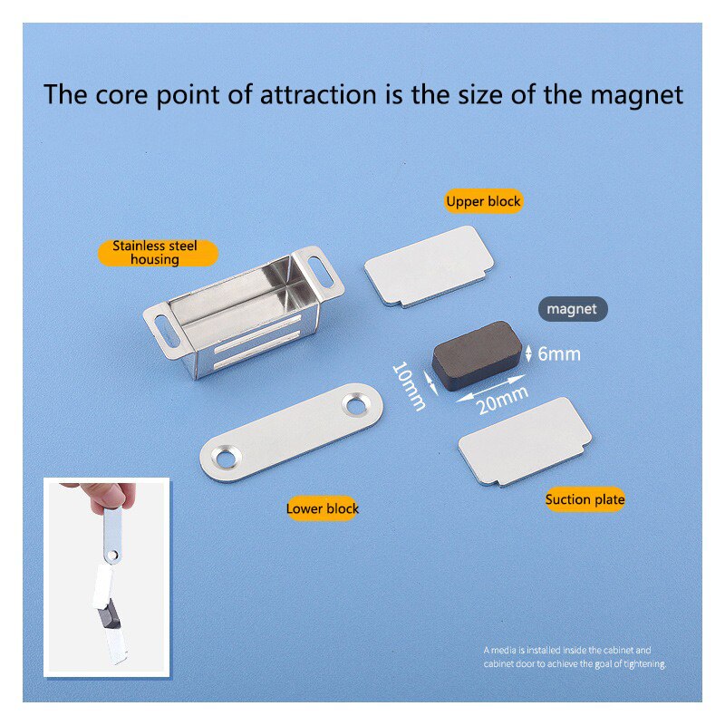 Magneet Rvs Rvs Magnetische Deur Catch, Zware Magneet Klink Ka... – Vicedeal