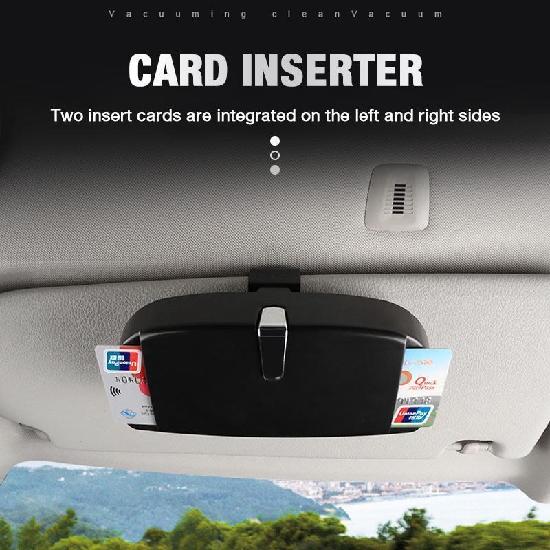 Universele Auto Visor Zonnebril Case Auto Glazen Doos Auto Zonnescherm Bill Clip Multifunctionele Auto Bril Opbergdoos Organizer Box