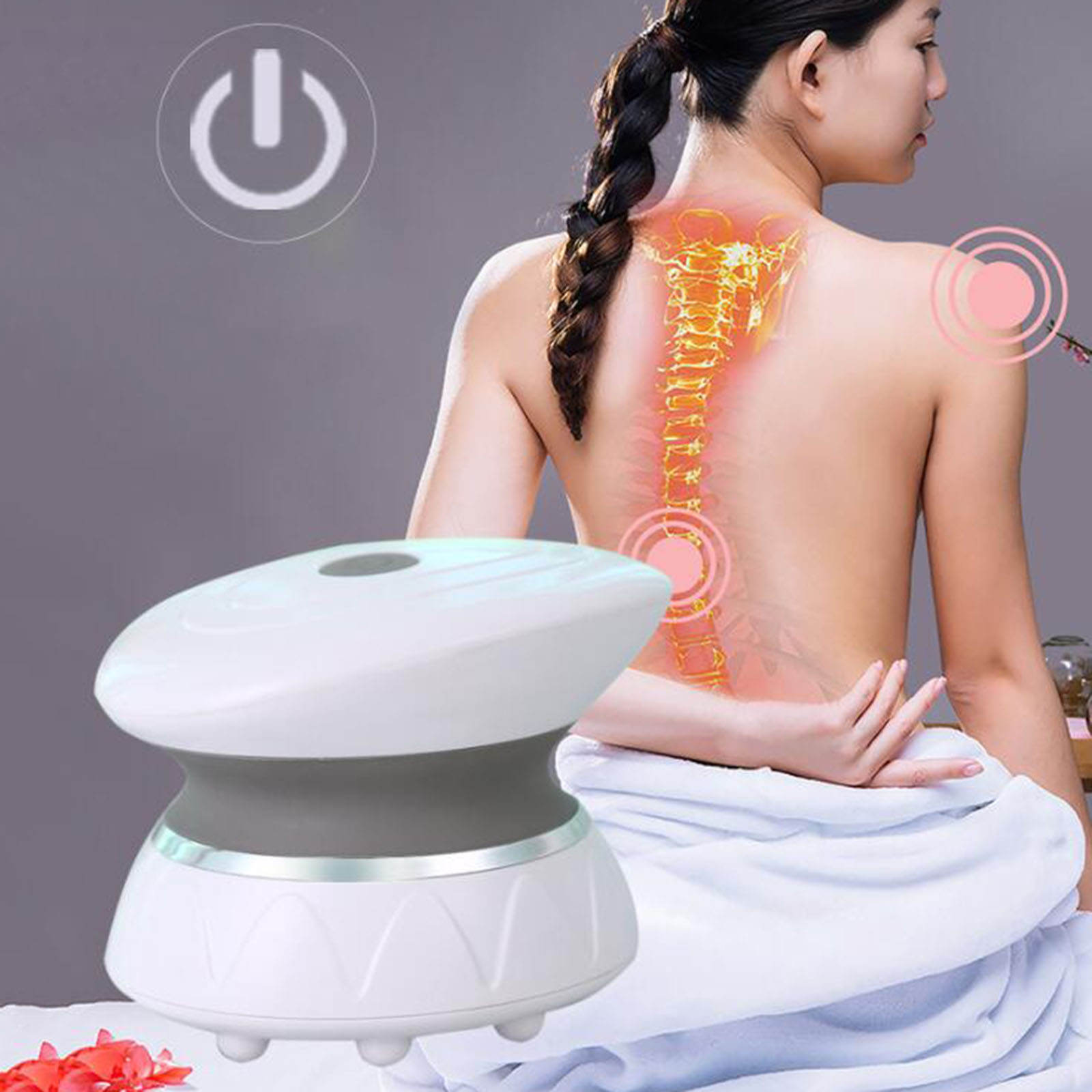 Smart Mini Massager Lightweight Rechargeable 4-Mode Portable Compact Machine for Shoulders Feet Waist Relieve Fatigue Relax Body
