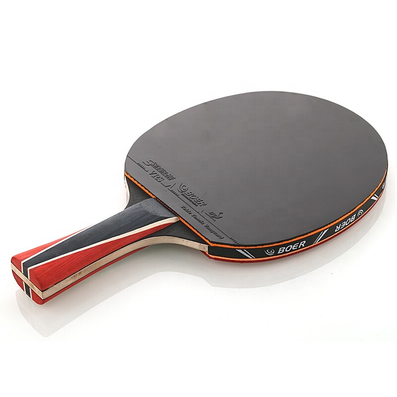 1 pçs profissional 6 estrela ping pong raquete de tênis de mesa bat lâmina de carbono ping pong bat 7-ply paddle tênis de mesa pingpong traing