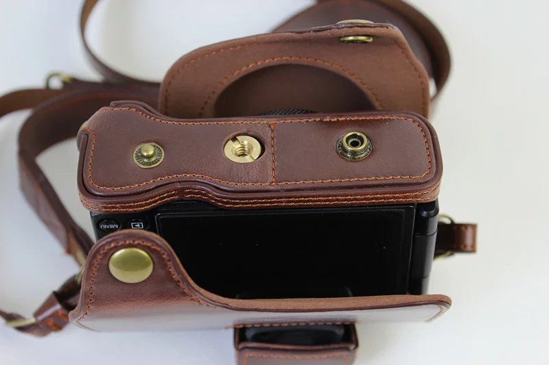 Funda de lujo para cámara, funda de piel sintética para Canon Powershot G5X G5X II G5XII G5X Mark II, funda para cámara con correa Mini