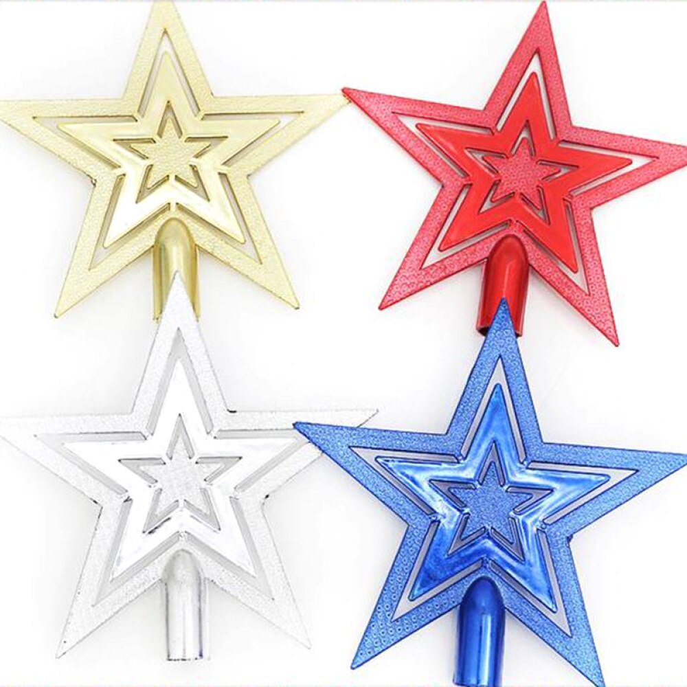 10cm Christmas Tree Topper Star Happy Christmas Treetop Star Festival Decoration (Gold)