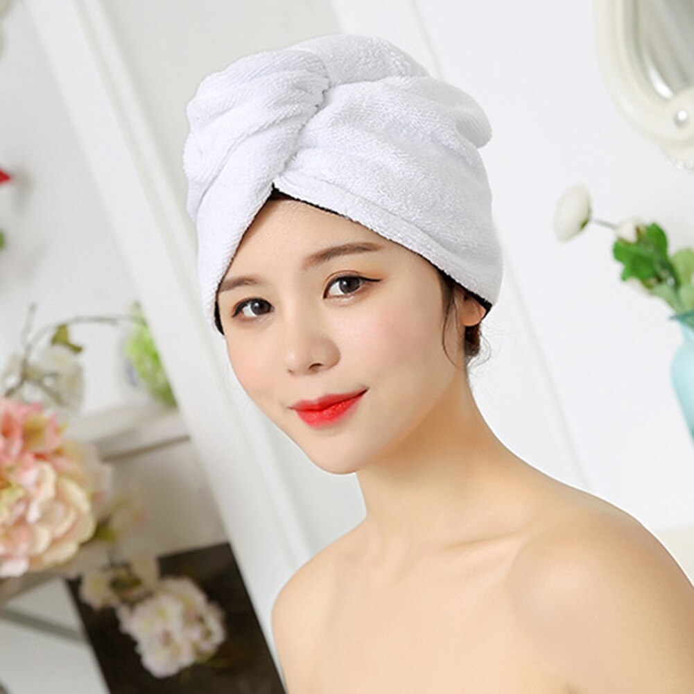 Vrouwen Microfiber Haar Handdoek Wraps Quick Dry Hoed Badmuts Voor Lange Dikke Krullend Haar