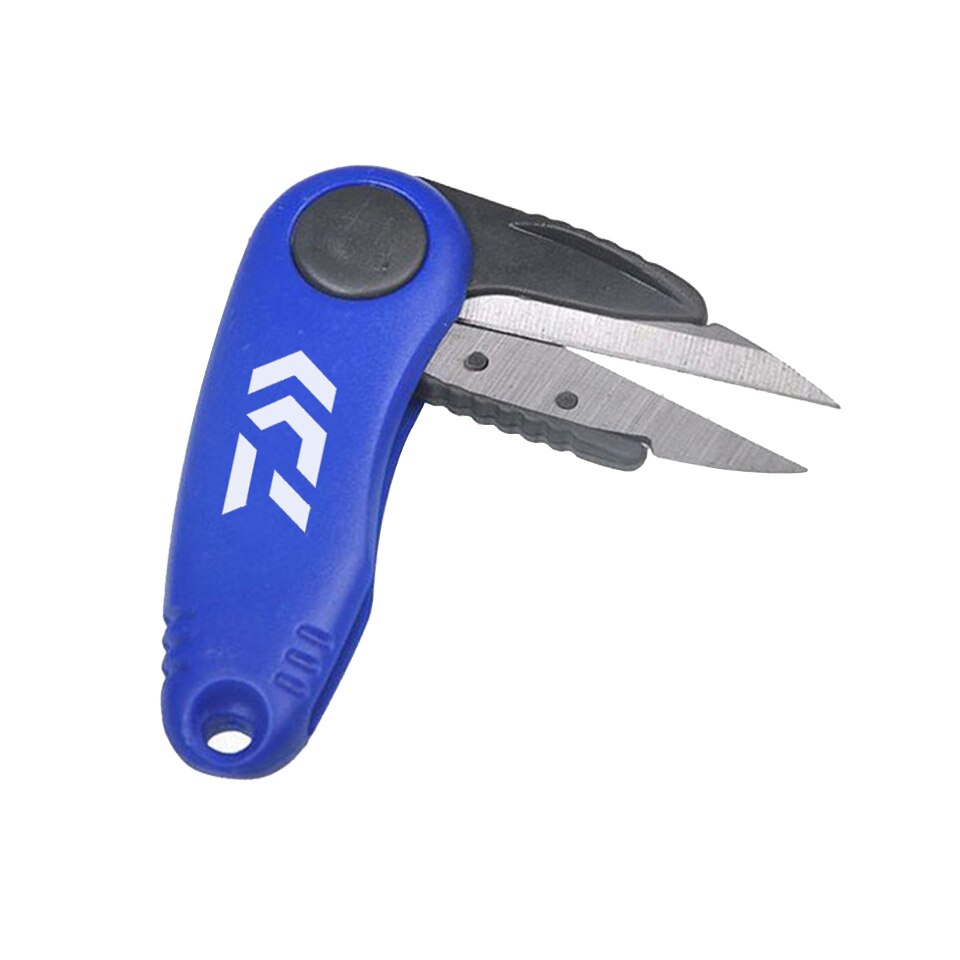 Vissen Quick Knopen Gereedschap Set Schaar Tang Haak Puntenslijper Garnalen Vouwen Schaar Vislijn Cutter Visgerei: Blue