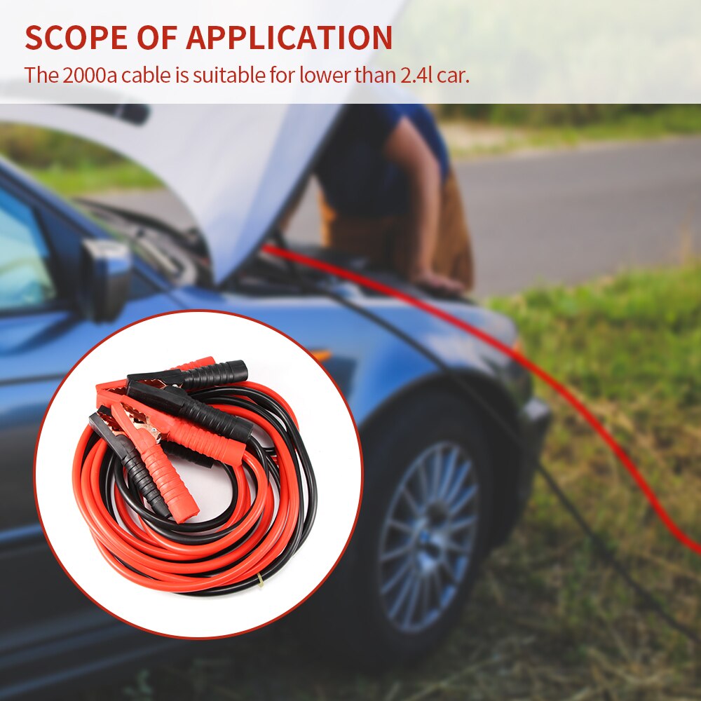 Universal 4 Meters Battery Jump Cable Car Power Booster Cable Emergency Battery Jumper Wires Battery Jump Cable Car Accessories