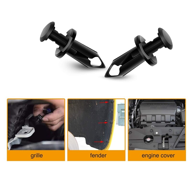 Engine Under Cover Splash Shield Guard Body Bolts Bumper Fender Liner Push Retainer Fastener Rivet Clips Extruded U-Nuts for Inf