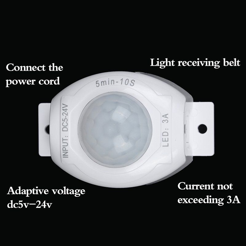 Motion Sensor Light Switch 5V 12V PIR Motion Sensor DC Movement Detector Activated Timer Automatic Switch ON OFF For LED Strip