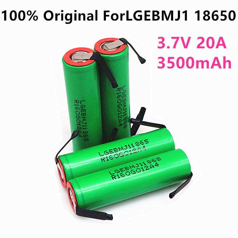 100 Original MJ1 3.7 v 3500mah 18650 Lithium Rechargeable Battery For