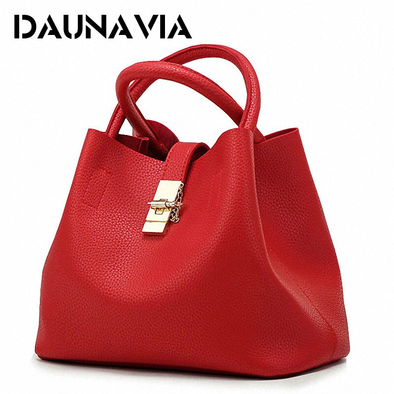 DAUNAVIA- Vintage Women's Handbags Famous Brand Candy Shoulder Bags Ladies Totes Simple Trapeze Women Messenger Bag