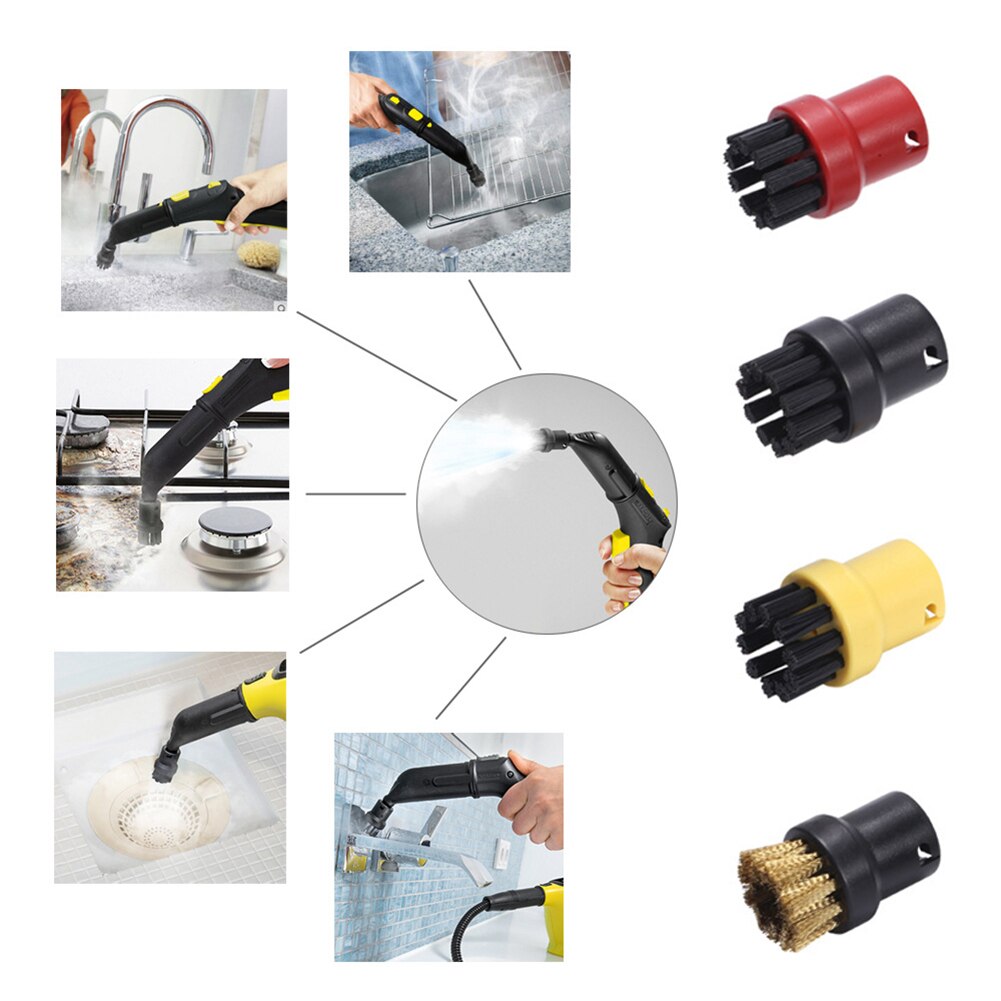 2 Stuks Ronde Stoom Borstel Vervanging Voor Karcher SC1 SC2 SC3 SC4 SC5 SC7 Voor Thuis Keuken Instrumenten Gereedschappen koffie Gereedschap