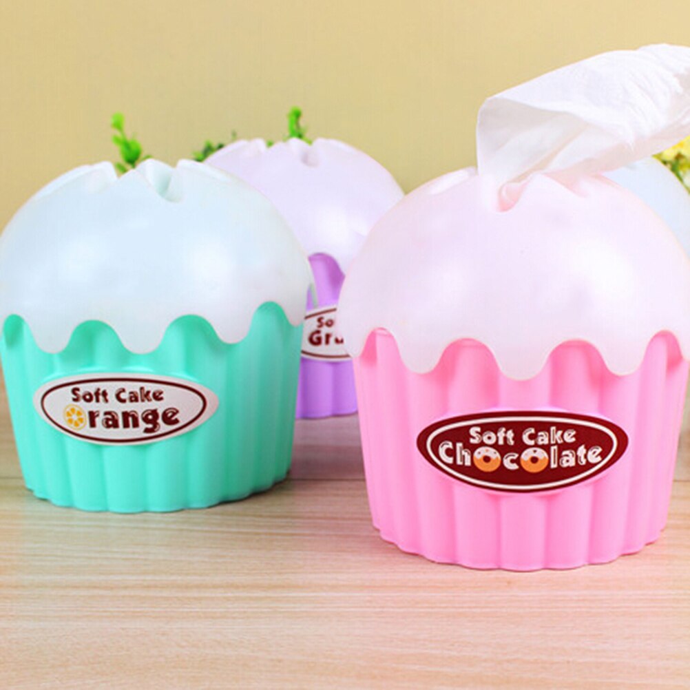 Lovely Adorable Ice Cream Cupcake Tissue Box Towel Holder Paper Container Dispenser Cover Home Decor