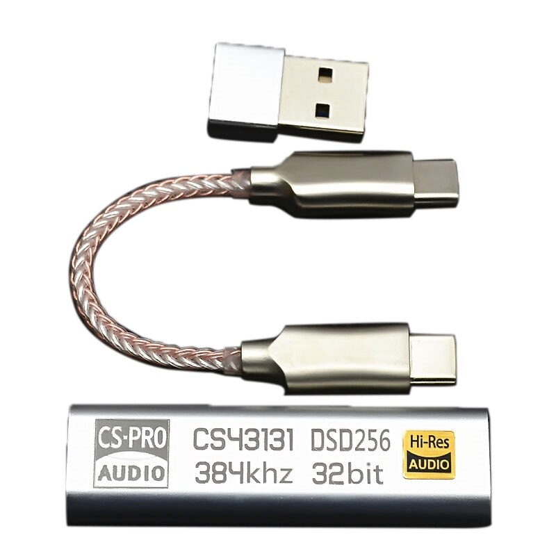 Typ-c-  to 3.5mm- dsd -256- kopfhörerverstärker-adapter dac tragbar usb cirrus logic hifi für ios win 10 pc: Default Title