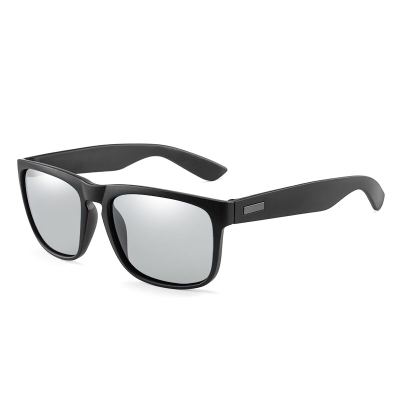 Longkeeper heren klassieke gepolariseerde zonnebril heren zonnebril vierkante spiegelbril bestuurdersveiligheid  uv400 oculos masculino: Zwarte verkleuring