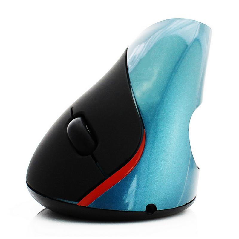 Universal 2.4G 4 Colors Available Shark Shape Wired Mouse Ergonomic Vertical Mouse Upright Optical Mice for PC Laptop: blue